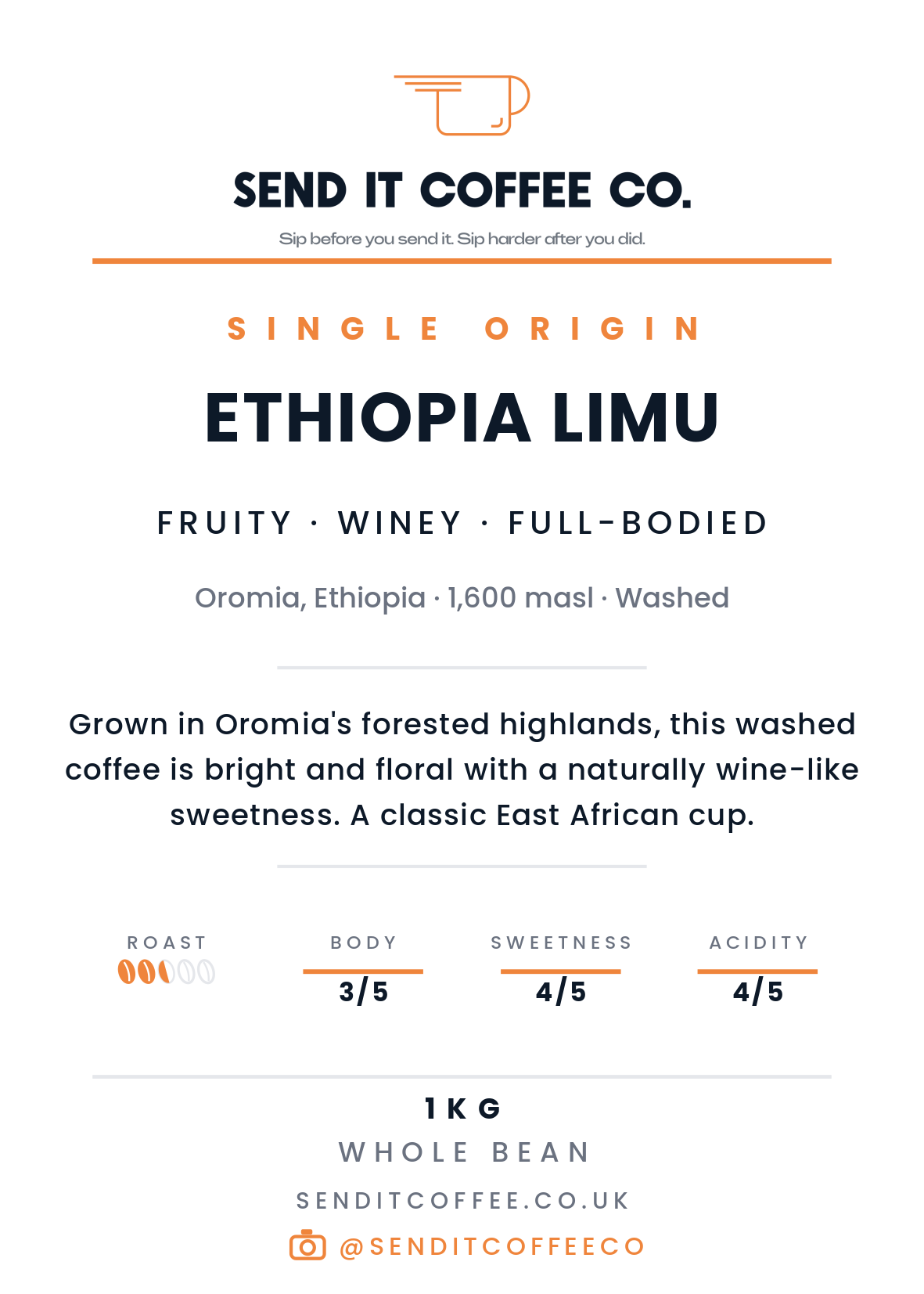 Ethiopia Limu Single Origin Coffee